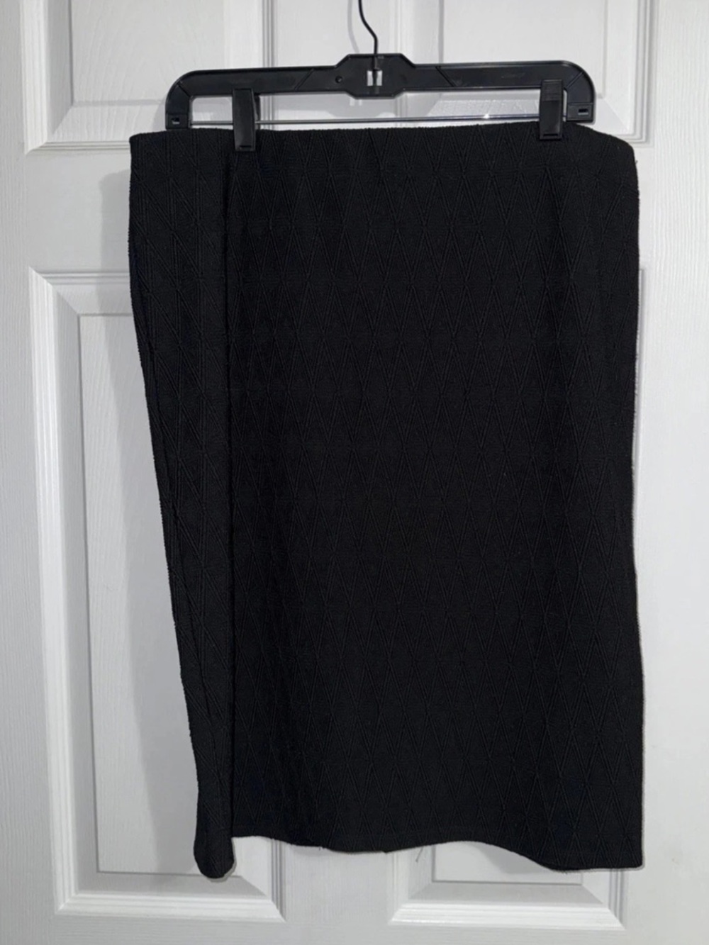 NYCC New York Clothing Co. Midi Skirt Black Geometric Pattern LG